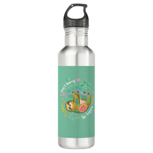 Don't Hurry Be Happy, Cute Lazy Funny Sloth T-Shir 710 Ml Water Bottle