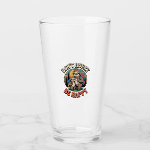 Don't Hurry, Be Happy Sloth Hiking Team Glass