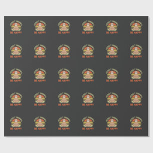 Dont Hurry Be Happy Sloth Yoga Men Women Funny Slo Wrapping Paper