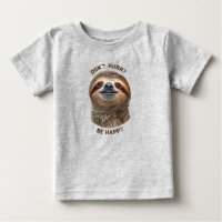 Don't Hurry Be Happy Smiling Sloth