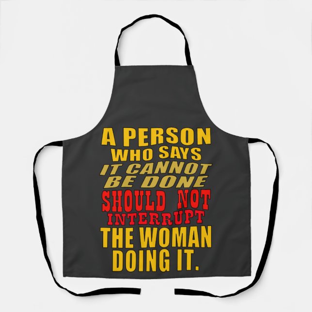 Dont Interrupt the woman doing it  Apron (Front)