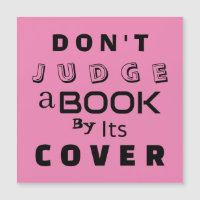 "Don't Judge a Book by Its Cover" Quote Pink Card