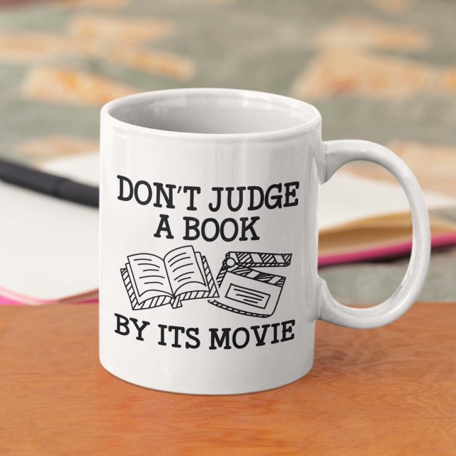 Don't Judge A Book By Its Movie Coffee Mug (Don't Judge A Book By Its Movie Coffee Mug)