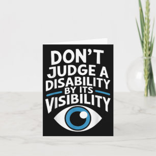 Dont Judge A Disability Teacher Awareness _1 Card