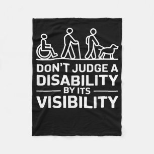 Dont Judge Disability_ Awareness Shirt For Teacher Fleece Blanket