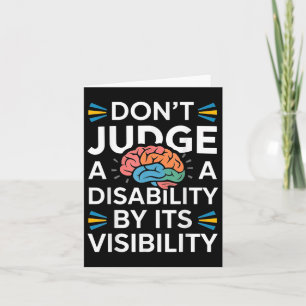 Dont Judge Disability Awareness Shirt Teacher Prid Card