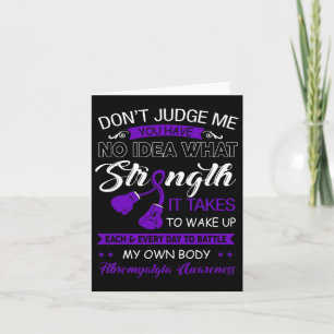 Don't Judge Me No - Purple Ribbon Fibromyalgia Awa Card