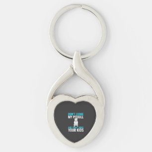 Don't Judge My Pitbull Funny Dog Key Ring