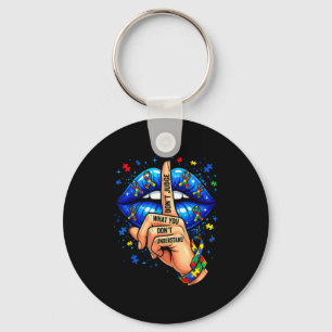 Don't judge what don't understand autism awareness key ring