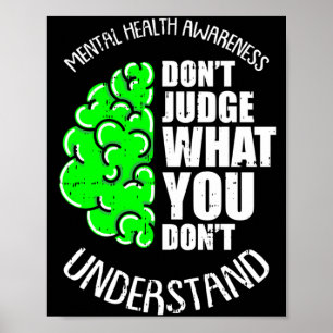 Dont Judge What Dont Understand Mental Health Poster