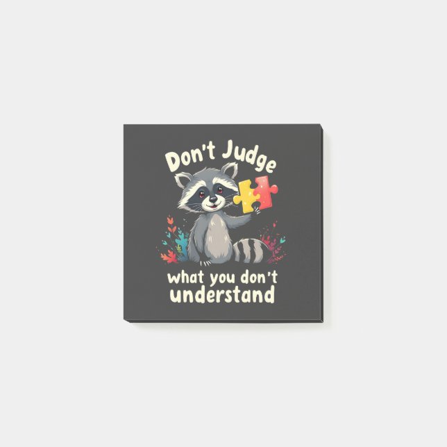Don't Judge What You Don't Understand Autism  Post-it Notes (Front)