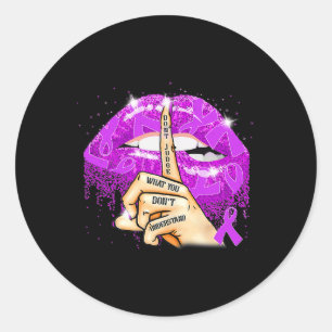 Don't Judge What You Don't Understand Fibromyalgia Classic Round Sticker