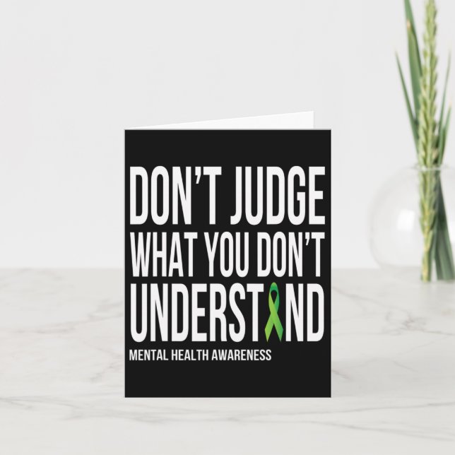Don't Judge What You Dont Understand Mental Health Card (Front)