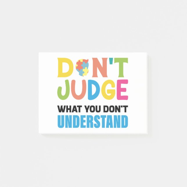 dont judge what you dont understand post-it notes (Front)