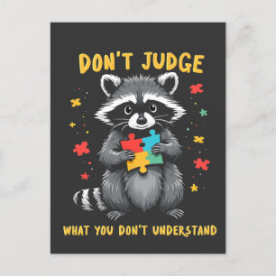 Don't Judge What You Don't Understand Racoon Invitation Postcard