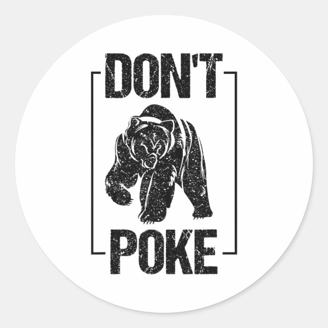 Don't Ke Funny Bear _ Cute Superhero Bear Usa Gift Classic Round Sticker (Front)