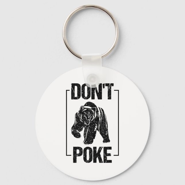Don't Ke Funny Bear _ Cute Superhero Bear Usa Gift Key Ring (Front)