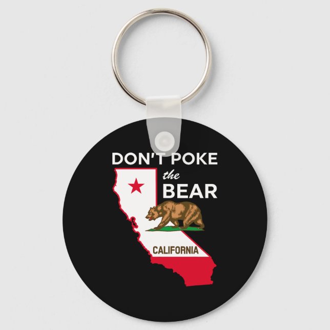 Dont Ke The Bear California Republic Design  Key Ring (Front)