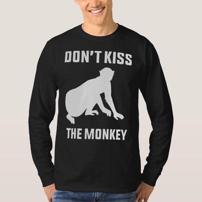 Don't Kiss The Monkey Monkey Pox T-Shirt (Front)