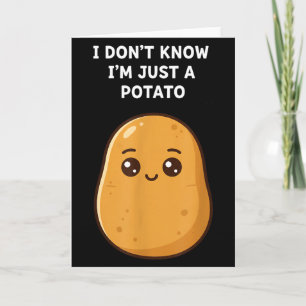 Don't know a potato funny potato cartoon food veg card