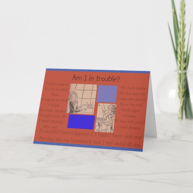 Don't know what I did but I'm sorry! - Card (Front)