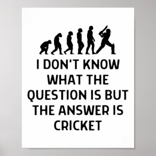 Don't Know What Question Is Answer Cricket Women M Poster