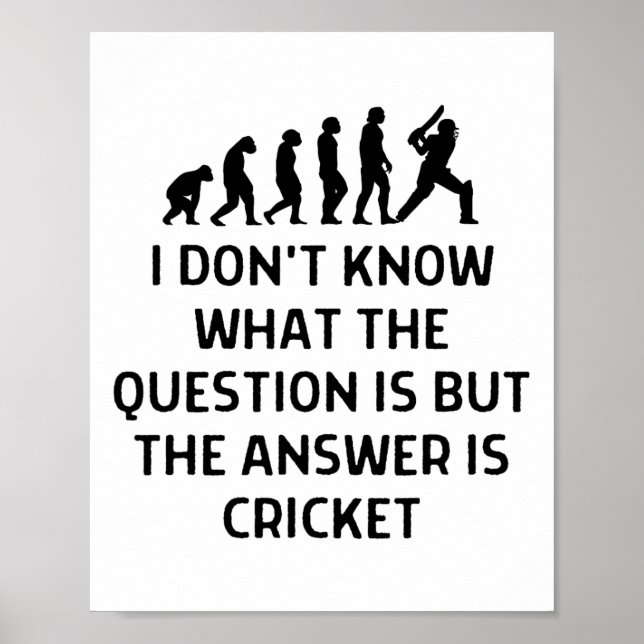 Don't Know What Question Is Answer Cricket Women M Poster (Front)
