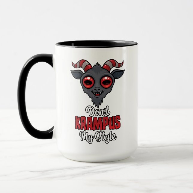 Don't Krampus My Style Mug (Left)