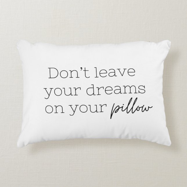 Don't Leave Your Dreams on Your Pillow  (Front)