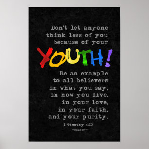 Don't let anyone think less: YOUTH Poster