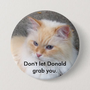 Don't let Donald grab you. 7.5 Cm Round Badge