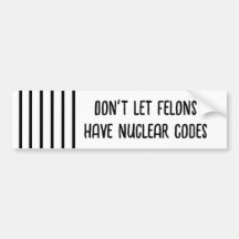 Don't Let Felons Have Nuclear Codes (black/white)