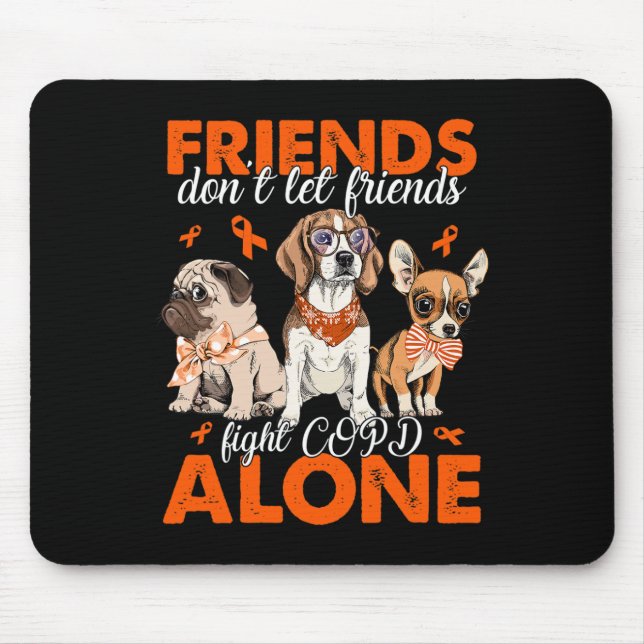 Don't Let Friends Fight CRPS Alone Cute Dog Awaren Mouse Pad (Front)