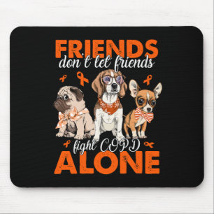 Don't Let Friends Fight Crps Alone Cute Dog Awaren Mouse Pad