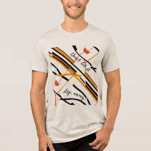 "Don't let it slip away" Orange Black Design Tri-Blend Shirt