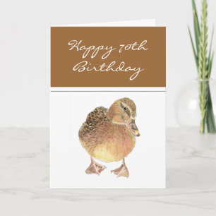 Don't Let Old Age drive you quackers Birthday 70th Card