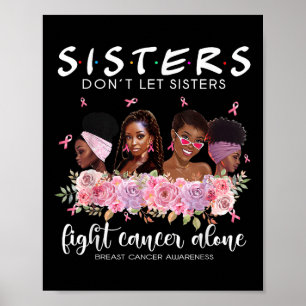 Dont Let Sisters Fight Cancer Alone Breast Cancer  Poster
