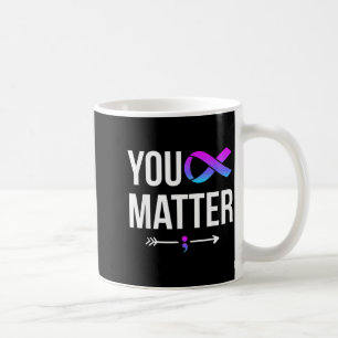 Dont Let Story End Semicolon Heart Teacher Coffee Mug