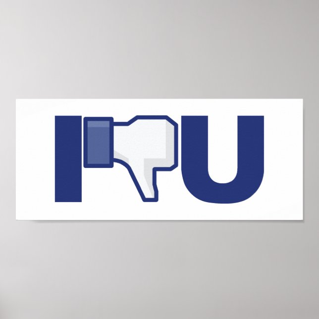 Don't Like Thumbs Down Funny Poster (Front)