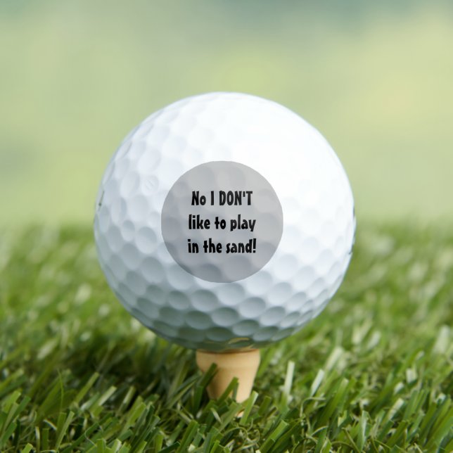 Don't Like To Play In The Sand Funny Golf Balls (Insitu Tee)