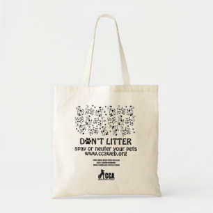 Don't Litter Canvas Tote Bag