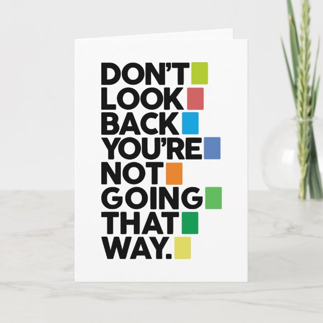 Don't look back card (Front)