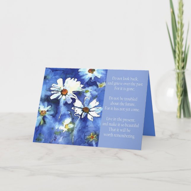don't look back, daisies card (Front)