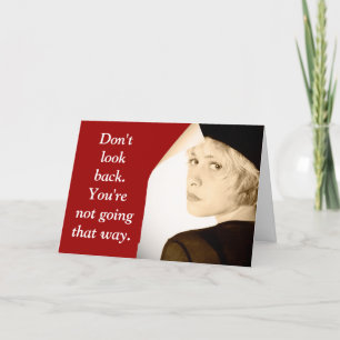 Don't look back - greeting card