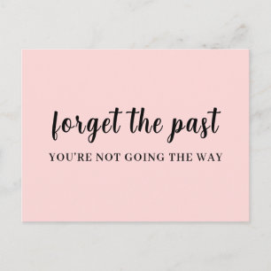 Don't Look Back Peachy Pink Design Postcard
