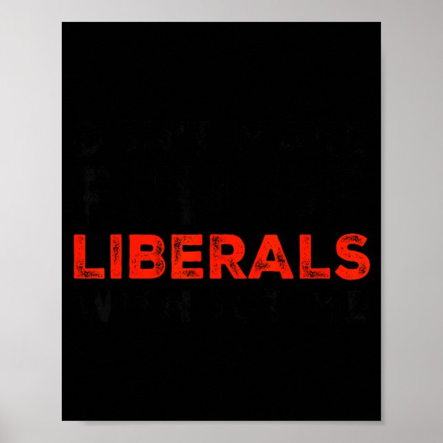 Don't Make Fun Of Liberals Without Me Funny Litica Poster (Front)