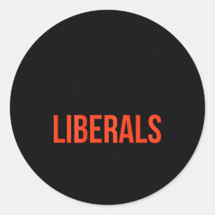 Dont Make Fun Of Liberals Without Me Funny Sarcasm Classic Round Sticker