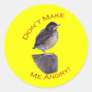 Don't Make Me Angry Classic Round Sticker