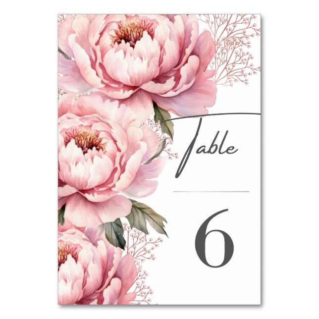 Don't Make Me Blush Table Number Card (Front)