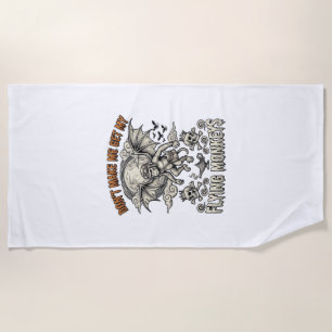 Dont Make Me Get Flying Monkeys Halloween Moon Sku Beach Towel